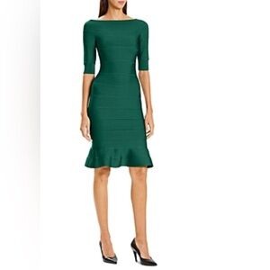 Herve Leger Green Bandage Dress